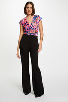 T-shirt manches courtes multicolore femme