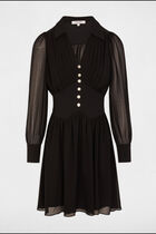 Mini loose skater dress black women