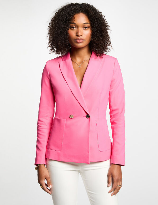waisted buttoned blazer pink women Waisted buttoned blazer pink women