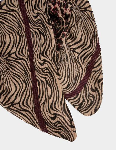 Pleated scarf multicolor women