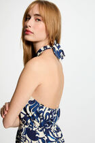 Printed maxi straight dress multicolor women