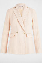 Blazer cintré rayé rose clair femme