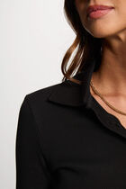 Long-sleeved polo black women