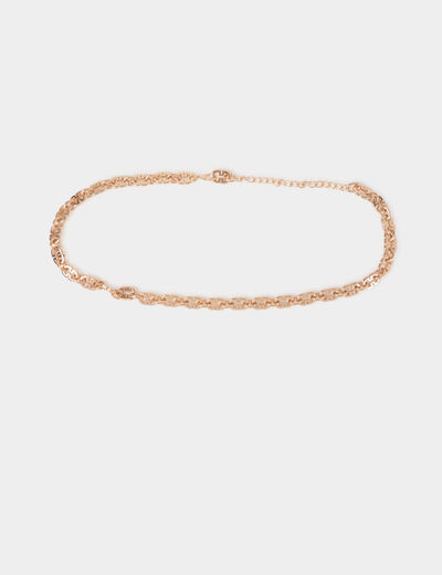 Thin chain belt gold yellow women