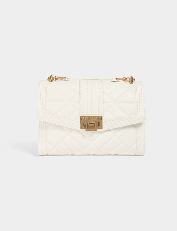 clutch bag with quilted effect white women Clutch bag with quilted effect white women