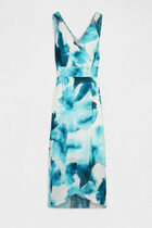 Printed maxi wrap dress multicolored women