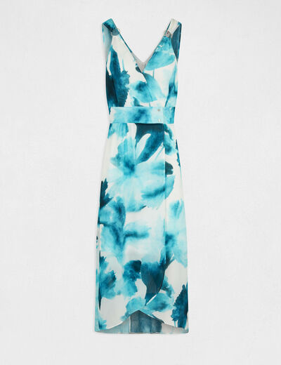 Printed maxi wrap dress multico ladies'