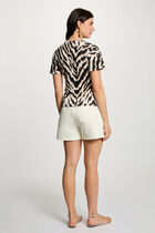 Fitted v-neck t-shirt multicolor women