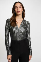 Long-sleeved t-shirt silver women