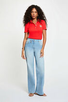 Short-sleeved t-shirt bright red women