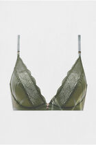 Soutien-gorge armatures vert kaki femme