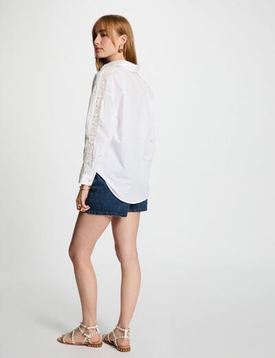 Long-sleeved shirt white women