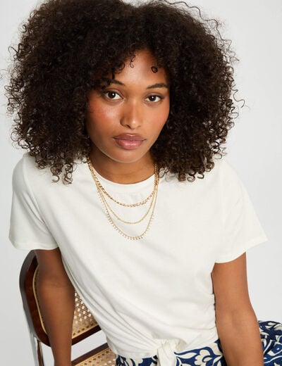 Short-sleeved t-shirt white women