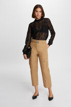 Jumper high collar in lace black women