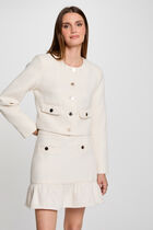 Mini tweed skirt ivory women