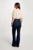 Pull col en V manches courtes ivoire femme