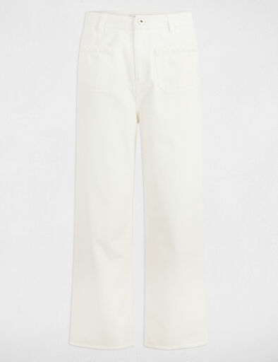 jeans flare taille haute blanc femme Jeans flare taille haute blanc femme