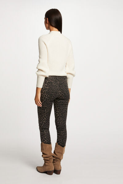 Skinny jeans leopard print multico ladies'