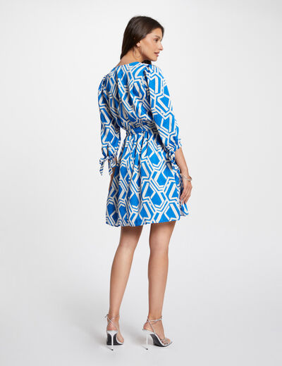 Printed mini A-line dress multicolored women