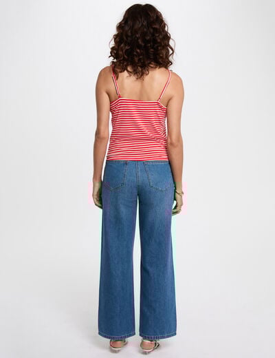 Cropped V-neck tank top white women