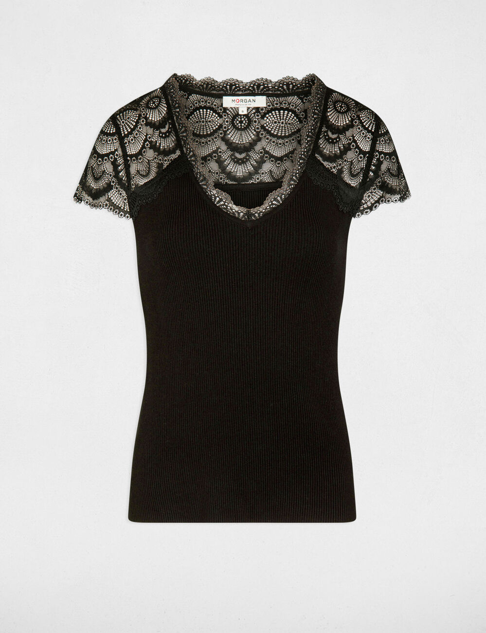 Lace short-sleeved jumper black women