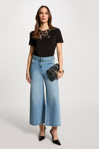 T-shirt manches courtes noir femme