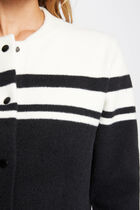 Cardigan with baseball collar black women