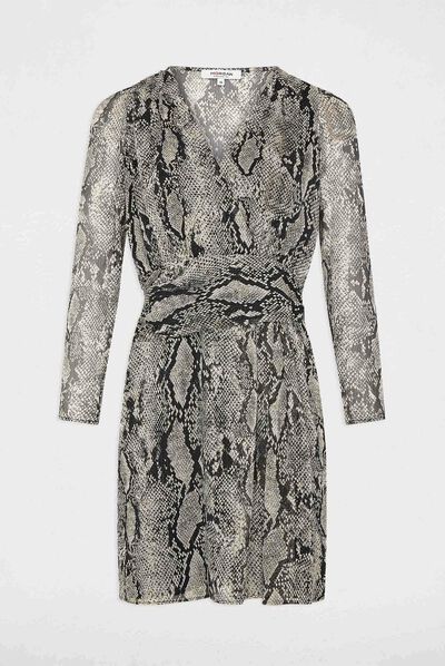 Mini dress snake print multico ladies'