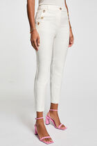 Cropped cigarette trousers white women