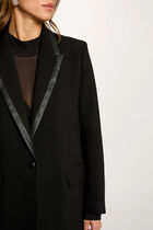 Tailored collar blazer black women