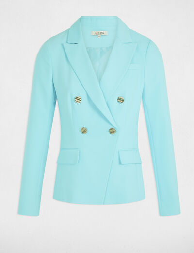 Double breasted blazer sky blue women