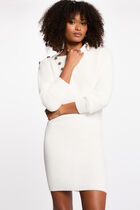 Fitted short dress white women