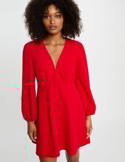 A-line mini dress red women