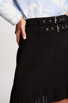 Mini skirt with fringes black women