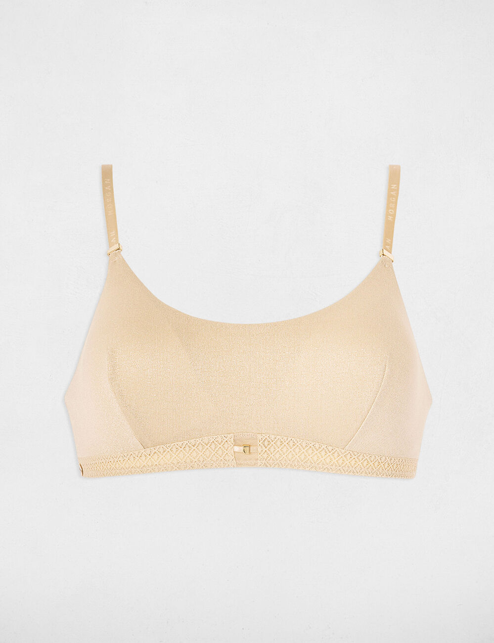 Thin strap bralette beige women