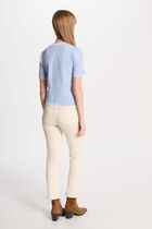 Short-sleeved jumper sky blue women