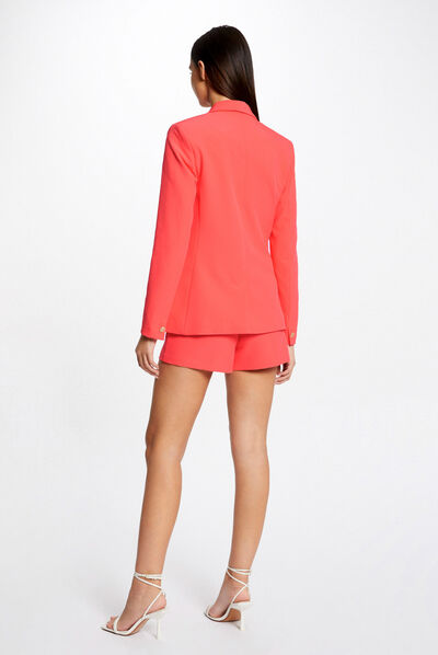 Buttoned waisted jacket orange ladies'