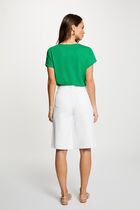V-neck short-sleeve t-shirt meadow green women