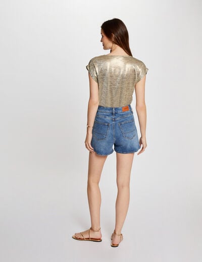 Short-sleeved t-shirt gold yellow women
