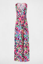 Printed maxi straight dress multicolor women