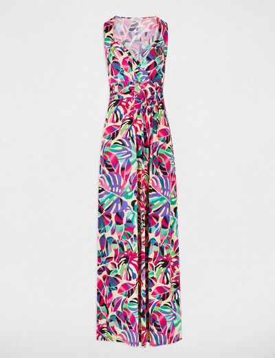 Printed maxi straight dress multicolor women