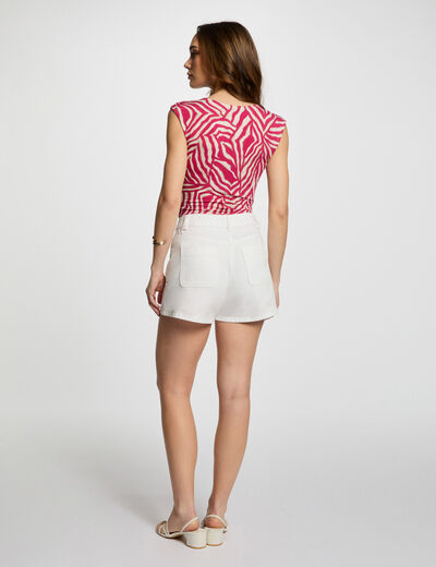 Sleeveless vest top multicolor women