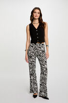 Printed loose trousers black women