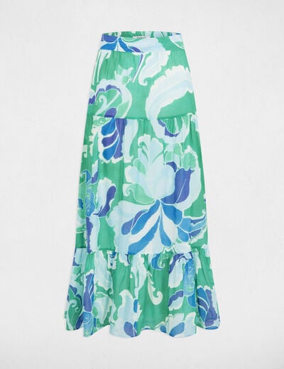 Printed maxi skirt multicolor women