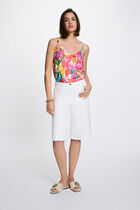 Satin cowl neck top multicolor women