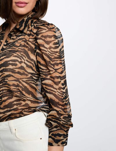 Printed voile shirt multicolor women