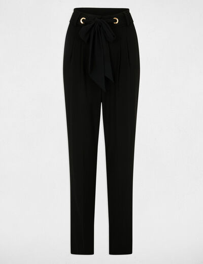 Peg trousers with darts black women