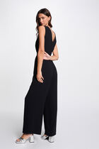 Jumpsuit wide leg navy blue women