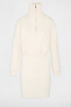 Short 2-in-1 effect dress ivory women