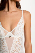 Lace bodysuit ivory women